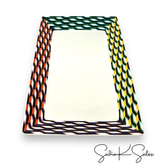 DVF for Target Arrow‎ Geo Stoneware Rectangle Serving Tray Diane Von Furstenberg - Picture 4 of 4